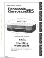 Panasonic PV4611 VCR Operating Manual