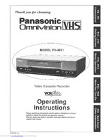 Panasonic PV4611 VCR Operating Manual