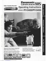 Panasonic PV9400 VCR Operating Manual