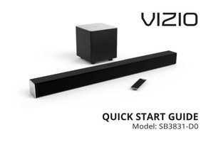 Vizio SB3831-D0 Sound Bar System Operating Manual