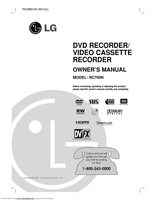 LG RC700NOM DVD Recorder (DVDR) Operating Manuals LG RC700NOM DVD Recorder (DVDR) Operating Manuals
