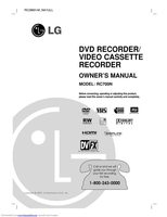 LG RC700N DVD Recorder (DVDR) Operating Manual