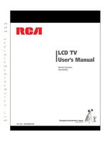 RCA 46LA45RQOM Operating Manual