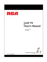 RCA 46LA45RQ TV Operating Manual