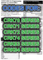 RCA CRK CODES OM Operating Manuals