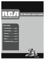 RCA D52W23 D52W23YX1 D52W23YX22 TV Operating Manual