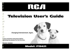 RCA F19421 TV Operating Manual