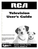 RCA F27718 F27718TX01 F27718TX01BC1 TV Operating Manual