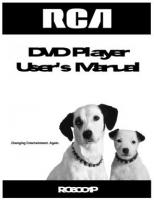 RCA RC6001P DVD PlayerOM DVD Player Operating Manuals RCA RC6001P DVD PlayerOM DVD Player Operating Manuals
