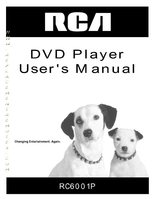 RCA RC6001P DVD Player Operating Manual