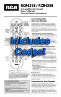 RCA CRCR4358 Universal Remote Control Operating Manual
