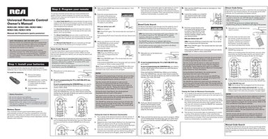 RCA RCR312W RCR311BN RCR311BIN RCR311SN RCR311STN Programming Instructions Operating Manual