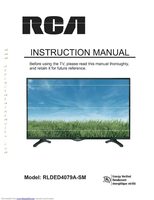 RCA RLDED4079A-SM TV Operating Manual