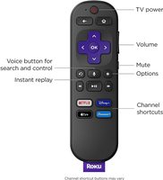 Roku RC-FA1 Universal for Roku Streaming Stick and Roku TVs Voice Roku Streaming Remote Control