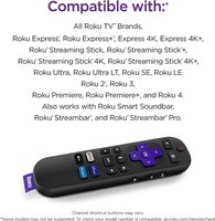 Roku RC-FA1 Universal for Roku Streaming Stick and Roku TVs Voice Roku Streaming Remote Control