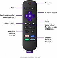 Roku RC506 Enhanced Voice with headphone port Streaming Remote Control