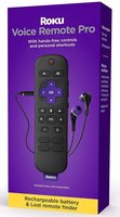Roku RC-S01R Universal Rechargeable with Headphone Lost Remote Finder Headphone Streaming Remote Control