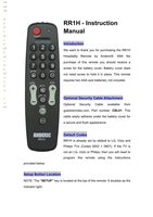 Anderic RR1H 1-Device Universal Remote Control