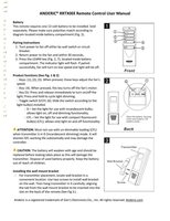 Download Anderic A25-TX00I / TR258A / KUJCE10512 For Harbor Breeze Ceiling Fan Remote Control documentation