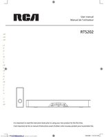 RCA RTS202 Sound Bar System Operating Manual