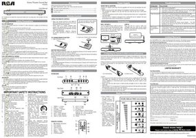 RCA RTS735E Sound Bar System Operating Manual