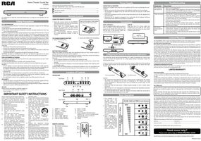 RCA RTS735E Sound Bar System Operating Manual