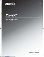 Yamaha RX497 Audio/Video Receiver Operating Manual