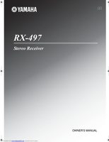 Yamaha RX497 Audio/Video Receiver Operating Manual