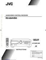 JVC RX664VBK Audio/Video Receiver Operating Manual
