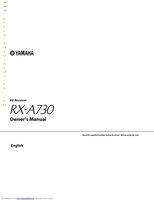 YAMAHA RXA730OM Operating Manuals