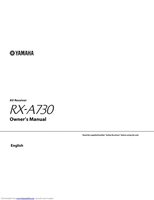YAMAHA RXA730OM Audio/Video Receiver Operating Manuals YAMAHA RXA730OM Audio/Video Receiver Operating Manuals