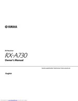 Yamaha RXA730 Audio/Video Receiver Operating Manual