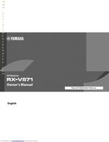 YAMAHA RXV571OM Operating Manuals