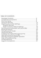 Vizio S4251WB4 Sound Bar System Operating Manual