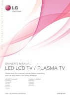 LG 47LEX8-UA 47LX9500-UA 50PK950-UF TV Operating Manual