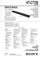 Sony SA-CT780 Sound Bar System Service Manual