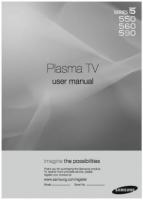 Samsung PN63B550T2FXZA HCP4241WX HCP4752WX TV Operating Manual