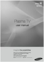 Samsung HLR6167WXXAA HLT6176SX/XAA HLT6187SX/XAA TV Operating Manual