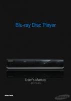 Samsung BDP1400 Blu-Ray DVD Player Operating Manual