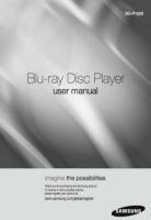 Samsung BDP1500 BDP1500/XAA BDP1500C/XAA Blu-Ray DVD Player Operating Manual