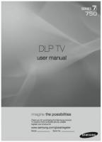 SAMSUNG DLP 750 SeriesOM TV Operating Manuals SAMSUNG DLP 750 SeriesOM TV Operating Manuals