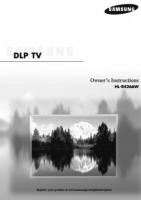 SAMSUNG HLR4266WOM TV Operating Manuals SAMSUNG HLR4266WOM TV Operating Manuals