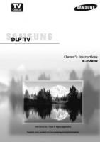 SAMSUNG HLR5688WOM Satellite Receiver Operating Manuals SAMSUNG HLR5688WOM Satellite Receiver Operating Manuals