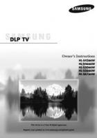 SAMSUNG HLS4266WOM TV Operating Manuals SAMSUNG HLS4266WOM TV Operating Manuals