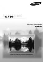 Samsung HLS4676 TV Operating Manual
