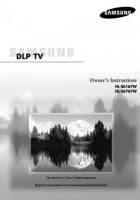 SAMSUNG HLS6167W/6767WOM TV Operating Manuals SAMSUNG HLS6167W/6767WOM TV Operating Manuals