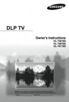 SAMSUNG HLT5076S/5676S/6176SOM TV Operating Manuals SAMSUNG HLT5076S/5676S/6176SOM TV Operating Manuals