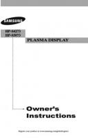 Samsung HPS4273 HPS5073 TV Operating Manual