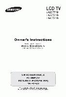 Samsung LA26R71B LA32R71B LA40R71B TV Operating Manual