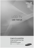 SAMSUNG LCD 360/361 SeriesOM TV Operating Manuals SAMSUNG LCD 360/361 SeriesOM TV Operating Manuals